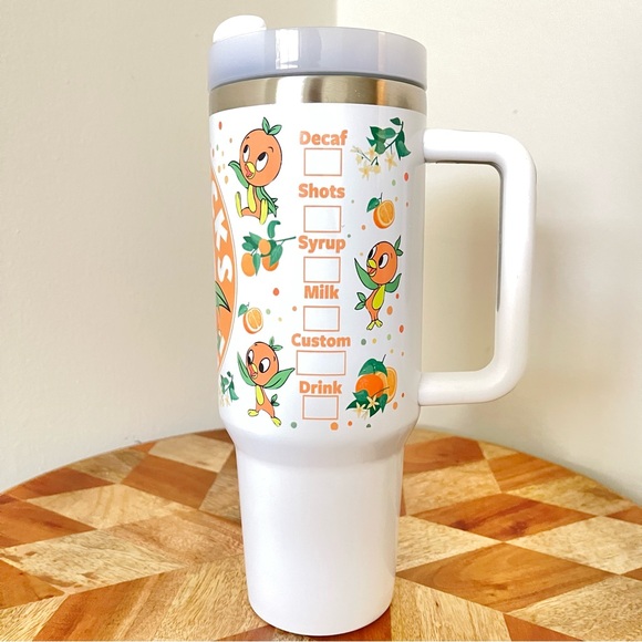 Disney Epcot Florida Orange Bird Sunshine Tree Terrace 40 oz tumbler double wall - Picture 3 of 5